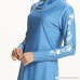 Mr Lin123 S-6XL Women Floral Muslim Swimwear Arab Islamic Swimsuit Women Hijab Muslim swimsuits for women Sky Blue B07BRWW8RV